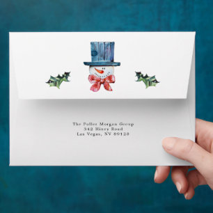 Classic Rustic Minimal Christmas Envelope