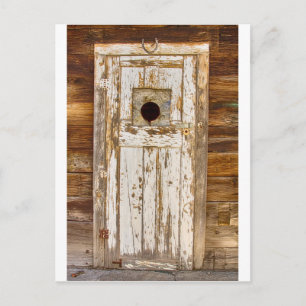 Classic Rustic Rural Worn Old Barn Door Postcard