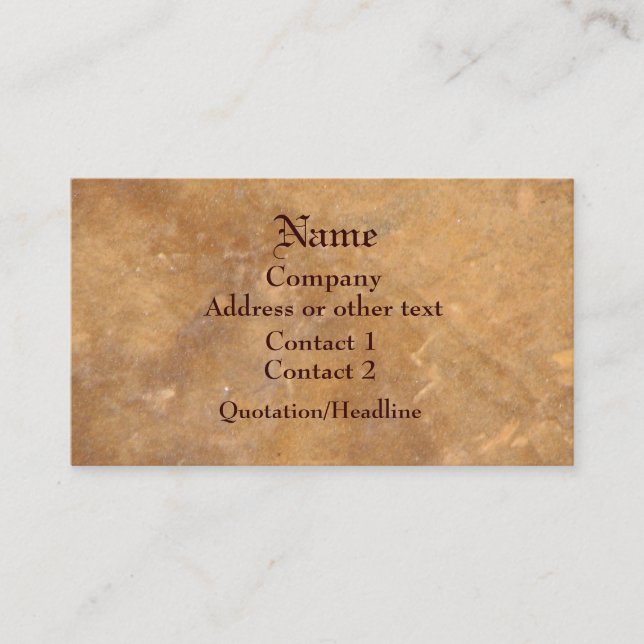 Classic Rustic Stone Look Business Card (Front)