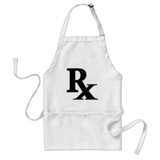 Classic Rx Pharmacy Icon print gift for pharmacist Adult Apron