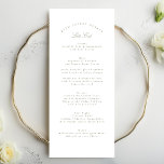 Classic Sage Green Calligraphy Formal Wedding Menu<br><div class="desc">This Design is part of a collection;
Please get in touch with me if you need help finding matching designs or products;
Also available in alternate colors</div>