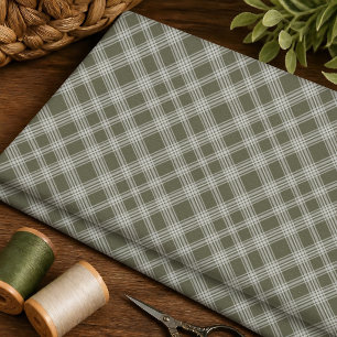 Classic Sage Green Plaid  Fabric
