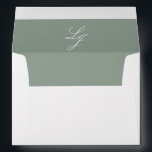 Classic Sage Green Script Monogram Return Address Envelope<br><div class="desc">Add a touch of elegance to your wedding correspondence with our Classic Sage Green Script Monogram Return Address Envelope. This beautifully designed envelope features a luxurious sage green and white palette, perfect for any formal wedding affair. The refined calligraphy script and classic monogram design create a sophisticated and charming look,...</div>