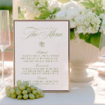 Classic Sage Green & White Wedding Menu<br><div class="desc">Part of the “Iris” Wedding Collection — explore the full suite via the link on this page to coordinate matching stationery for your event. • Mockups for this design were created using Midjourney AI.</div>