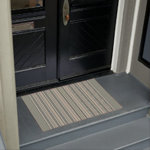 Classic Sage Stripes Door Mat