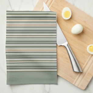 Classic Sage Stripes Kitchen Towel