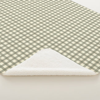 Classic Sage Tartan Sherpa Blanket