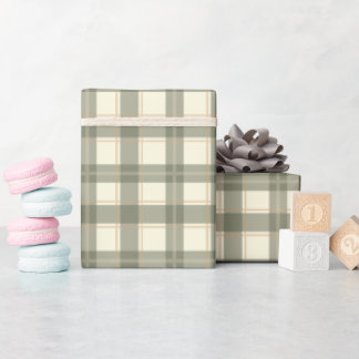 Classic Sage Tartan Wrapping Paper