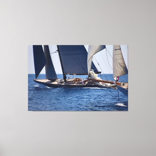 Classic Sailing Cannes France Canvas Print