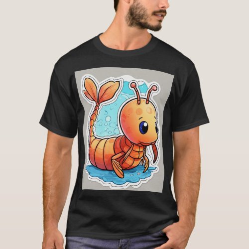 Classic Sailor Jerry Shrimp Flash Tattoo T_Shirt