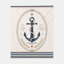 Classic Sailorcore Nautical Throw Blanket