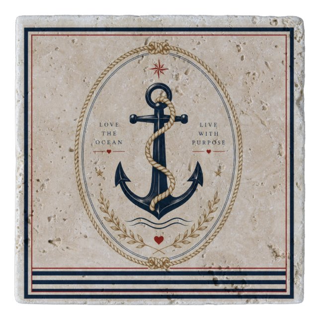 Classic Sailorcore Nautical Trivet  (Front)
