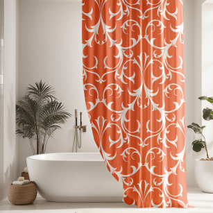 Salmon shower clearance curtain