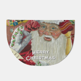 Classic Santa - Checking It Twice Custom Christmas Doormat