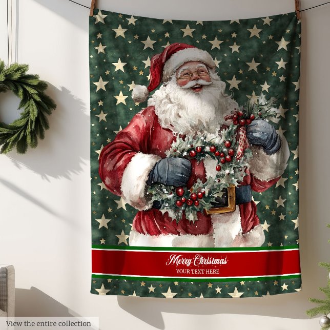 Classic Santa Claus Blanket in Trendy Colors (Classic Santa Claus Blanket in Trendy Colors)
