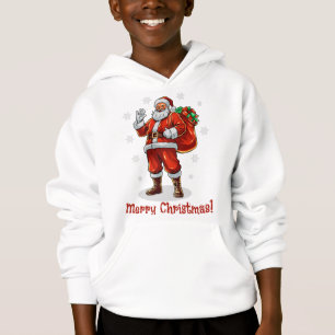 Classic Santa Claus bringing Christmas presents Hoodie