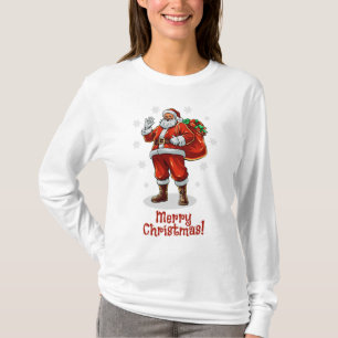 Classic Santa Claus bringing Christmas presents T-Shirt