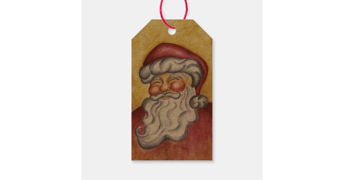 Classic Santa Claus Christmas Gift Tags Zazzle — free download