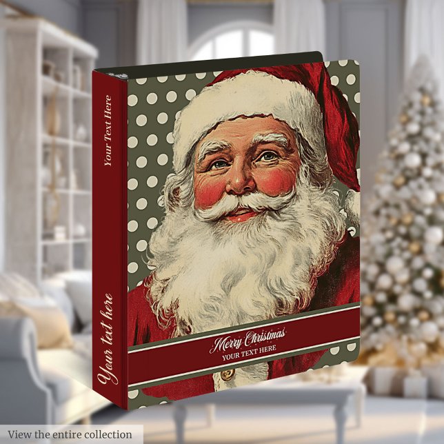 Classic Santa Claus Holiday Card Binder (Classic Santa Claus Holiday Card Binder)