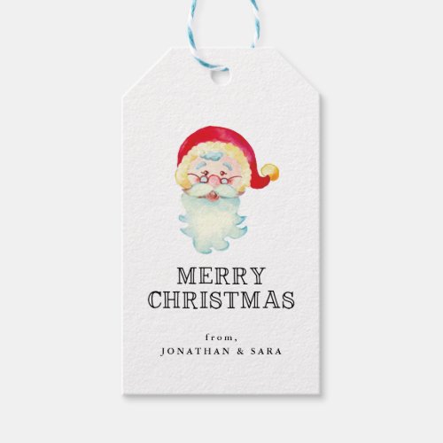 Classic Santa Claus  Merry Christmas Gift Tags