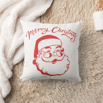 Classic Santa Claus Merry Christmas Pillow by ModernMatrimony at Zazzle
