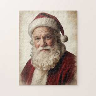 Classic Santa Claus Portrait with Gentle Smile  Jigsaw Puzzle