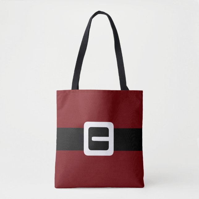 Classic Santa Claus Red Suit Jacket and Belt Tote Bag (Front)