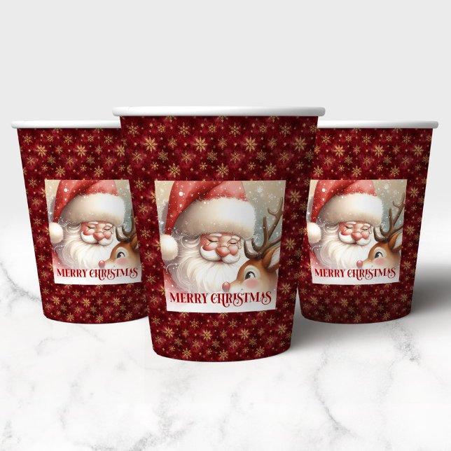 Classic Santa Claus Rudolph Cute Cartoon Cups (Classic Santa Claus Rudolph Cute Cartoon Cups)