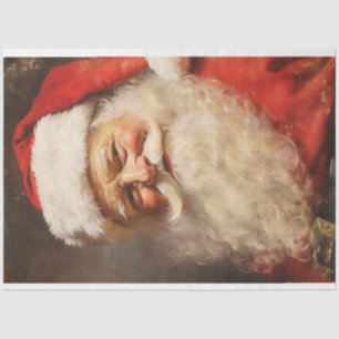 Classic Santa Claus smiling with red hat Tissue Paper