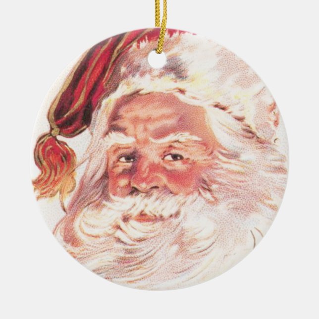 Classic Santa Claus Vintage Ornament (Front)