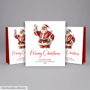 Classic Santa Claus Watercolor Modern Holiday Bag