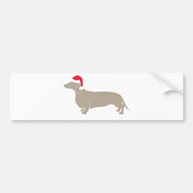 Classic Santa Doxie Dachshund Bumper Sticker (Front)