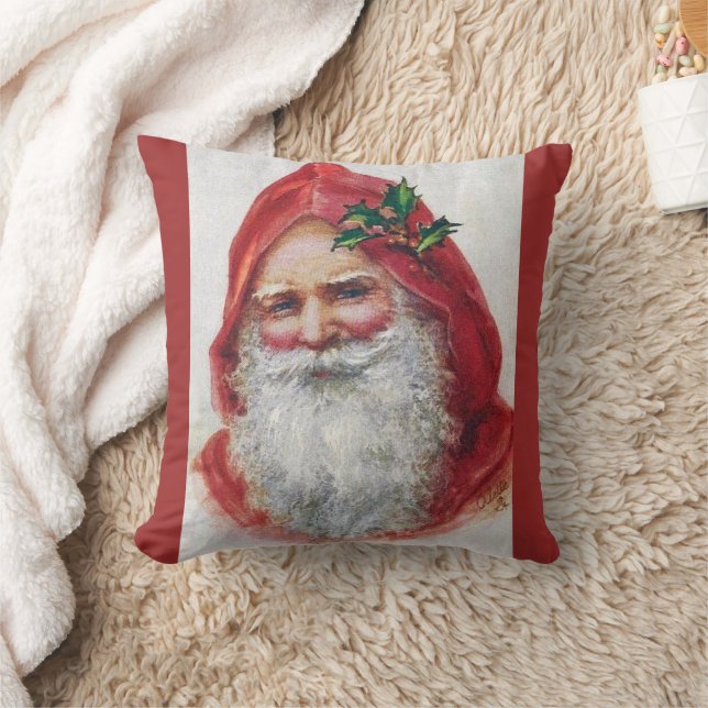 Classic Santa Fine Art Portrait Pillows (Blanket)