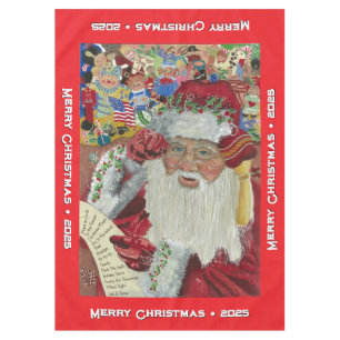 Classic Santa - Red Custom Christmas Tablecloth