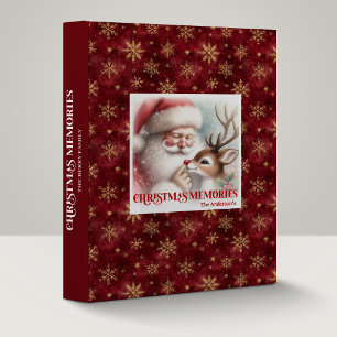 Classic Santa Rudolph Memory Album Xmas Edition 3 Ring Binder