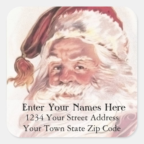 Classic Santa Vintage Christmas Address Label