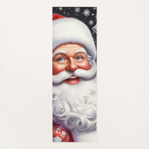 Classic Santa with present  ornaments Yoga Mat