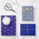 Classic Sapphire Blue Christmas Collection Wrapping Paper Sheets<br><div class="desc">Dazzle your gift receivers and guest with these sparkling and bright blues custom made gift wrap sheets!</div>