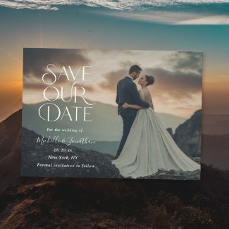 Classic Save Our Date Photo Invitation