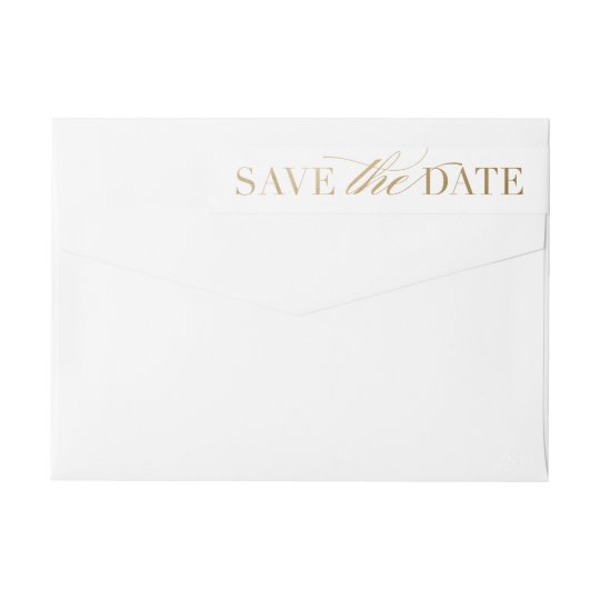 Classic save the date return address label Zazzle com