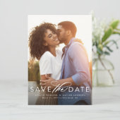 Classic save the date vertical photo card (Standing Front)