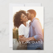 Classic save the date vertical photo card (Front)