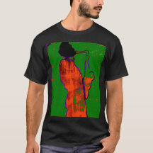 Classic saxman stained glass pattern tee
