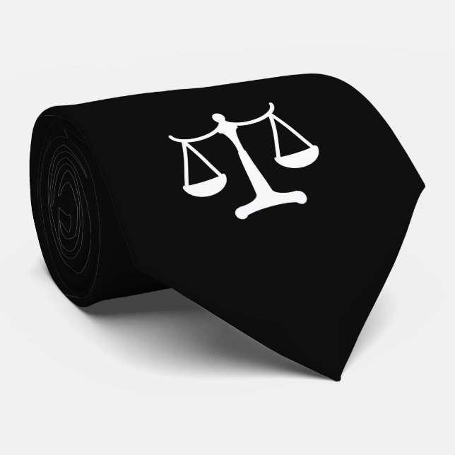 Classic Scales of Justice | Law Neck Tie (Rolled)