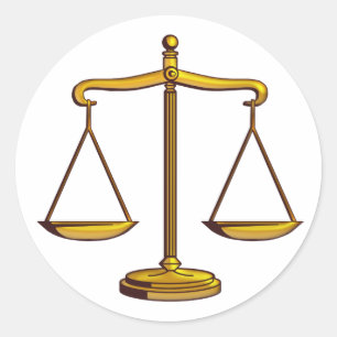 Classic Scales of Justice Law Office Classic Round Sticker