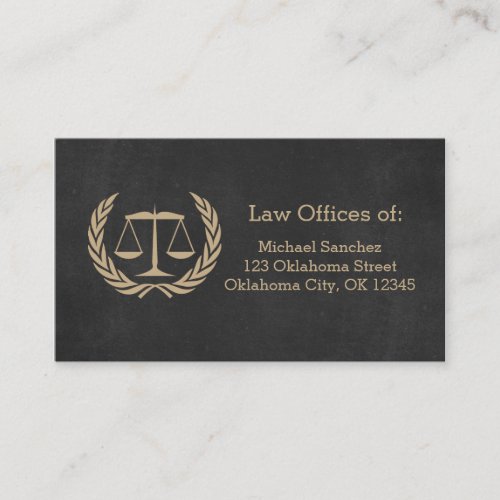Classic Scales of Justice Law School Graduation Calling Card