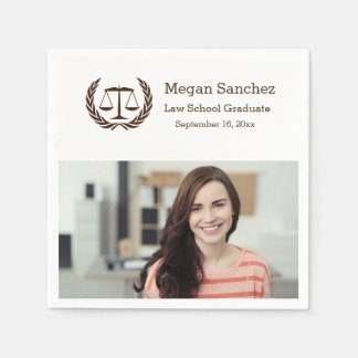 Classic Scales of Justice Law School Graduation Paper Napkins