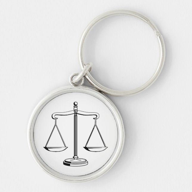 Classic Scales of Justice | Lawyers Keychain (Front)