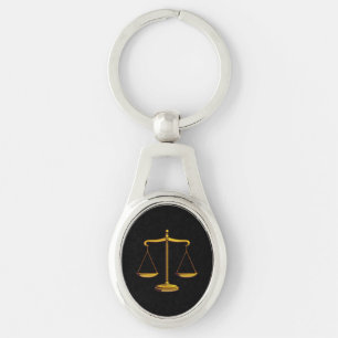 Classic Scales of Justice   Lawyers Keychain