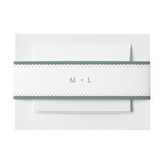 Classic Scalloped Edge Wedding Invitation Belly Band